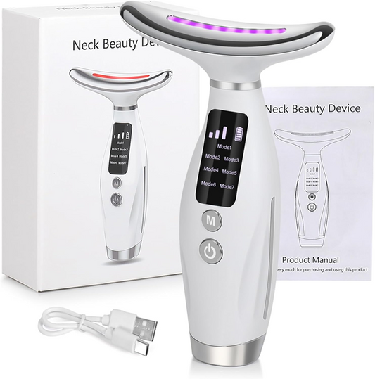7-in-1 Multi-Function Facial Massager with LED light therapy