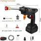 Portable pressure washer accessory kit nozzles and hose