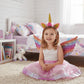 Girls Pink Unicorn Fairy Costume