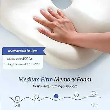 "Ergonomic cushion shape for comfortable sitting"