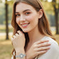 Elegant Pearl Halo Watch